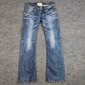 Big Star Sophie Bootcut Jeans Women's 27R Low Rise Blue Denim Dark Wash Stretch